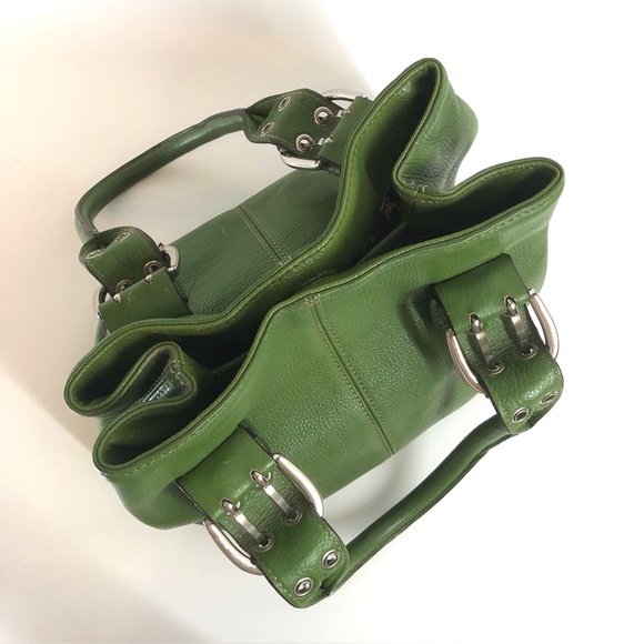 Tignanello Green Leather Perfect 10 French Tote - Picture 4 of 16